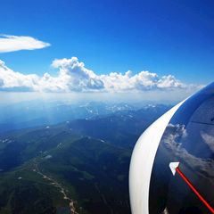 Flugwegposition um 13:45:14: Aufgenommen in der Nähe von Oberwölz Umgebung, Österreich in 2706 Meter